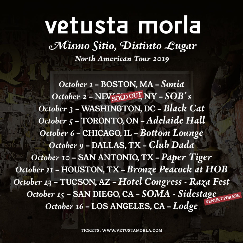 Vetusta Morla – Mismo Sitio, Distinto Lugar North American Tour 2019 -  Bottom Lounge