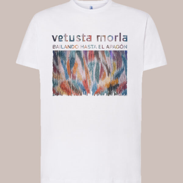 Camiseta blanca Bailando Hasta el Apagón – Unisex