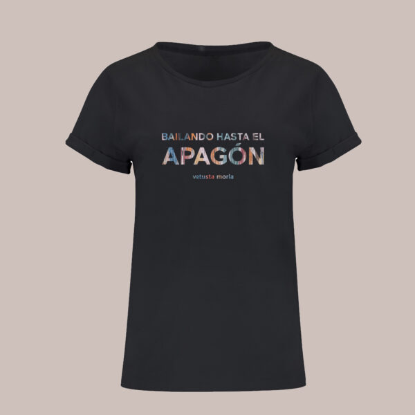 Camiseta negra Bailando Hasta el Apagón – Chica